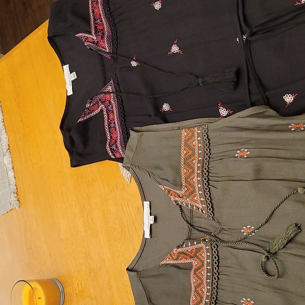 SET OF TWO NEW!! embroidered dresses